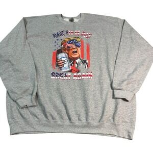Trump Make 4th Of July Great Again Drinking‎ Beer Unisex Crewneck Sweatshirt 4XL